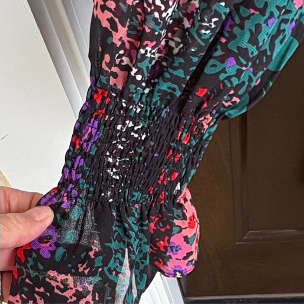 NWT Molly Bracken Black Floral Chiffon
Choker Collar Dress Size Medium - Picture 11 of 16